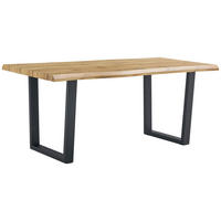 Esstisch Thea Eiche Wild Nachbildung B/H/T: ca. 180x76x90 cm Thea - Eiche/schwarz (180,00/76,00/90,00cm)