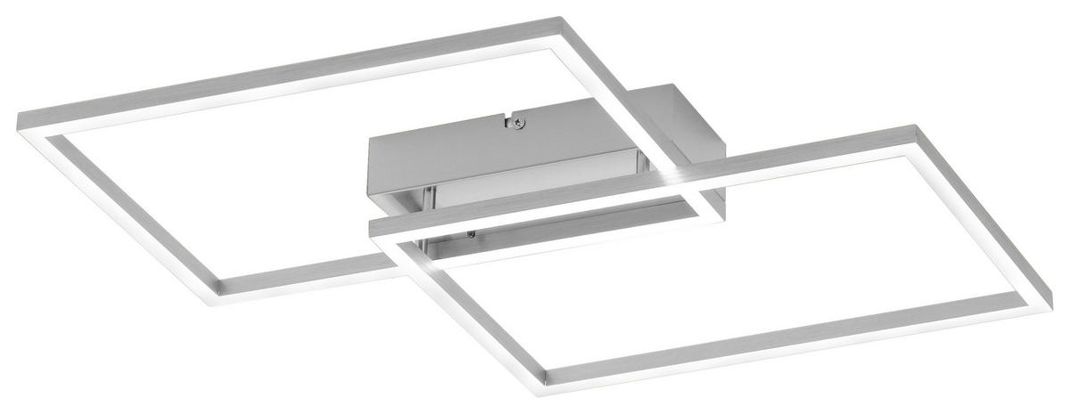 Just Light Deckenleuchte 14018-55 stahlfarbig Kunststoff Alu B/H/L: ca. 42x7x50 cm LED-Deckenleuchte_CCT_Iven - stahlfarbig (50,00/42,00/7,00cm) - Just Light
