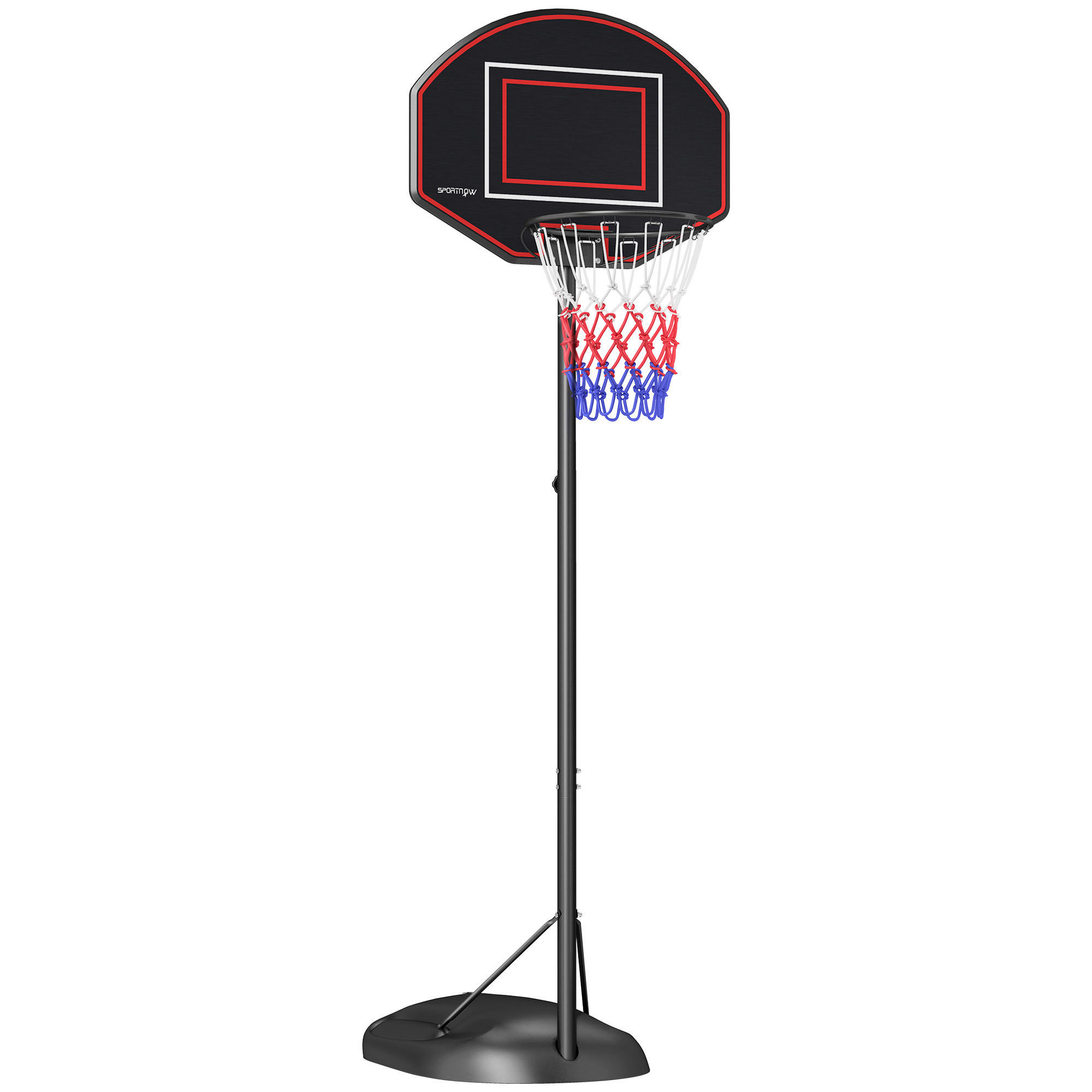 SPORTNOW Basketballständer schwarz Stahl B/H/L: ca. 60x282x84 cm Basketballständer - schwarz (84,00/60,00/282,00cm) - SPORTNOW