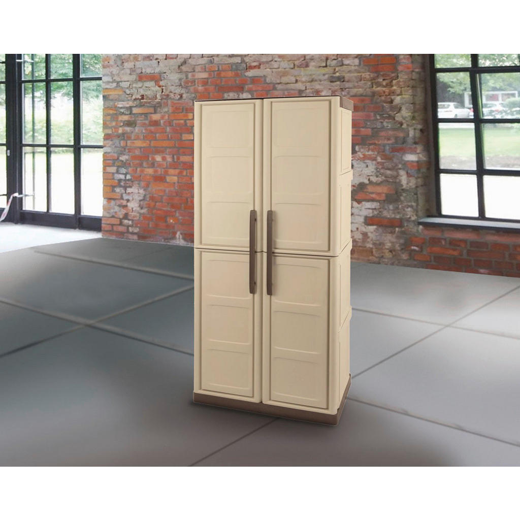 Thumbnail - ArtPlast Kunststoffschrank Steel taupe Kunststoff B/H/T: ca. 70x165,5x39 cm