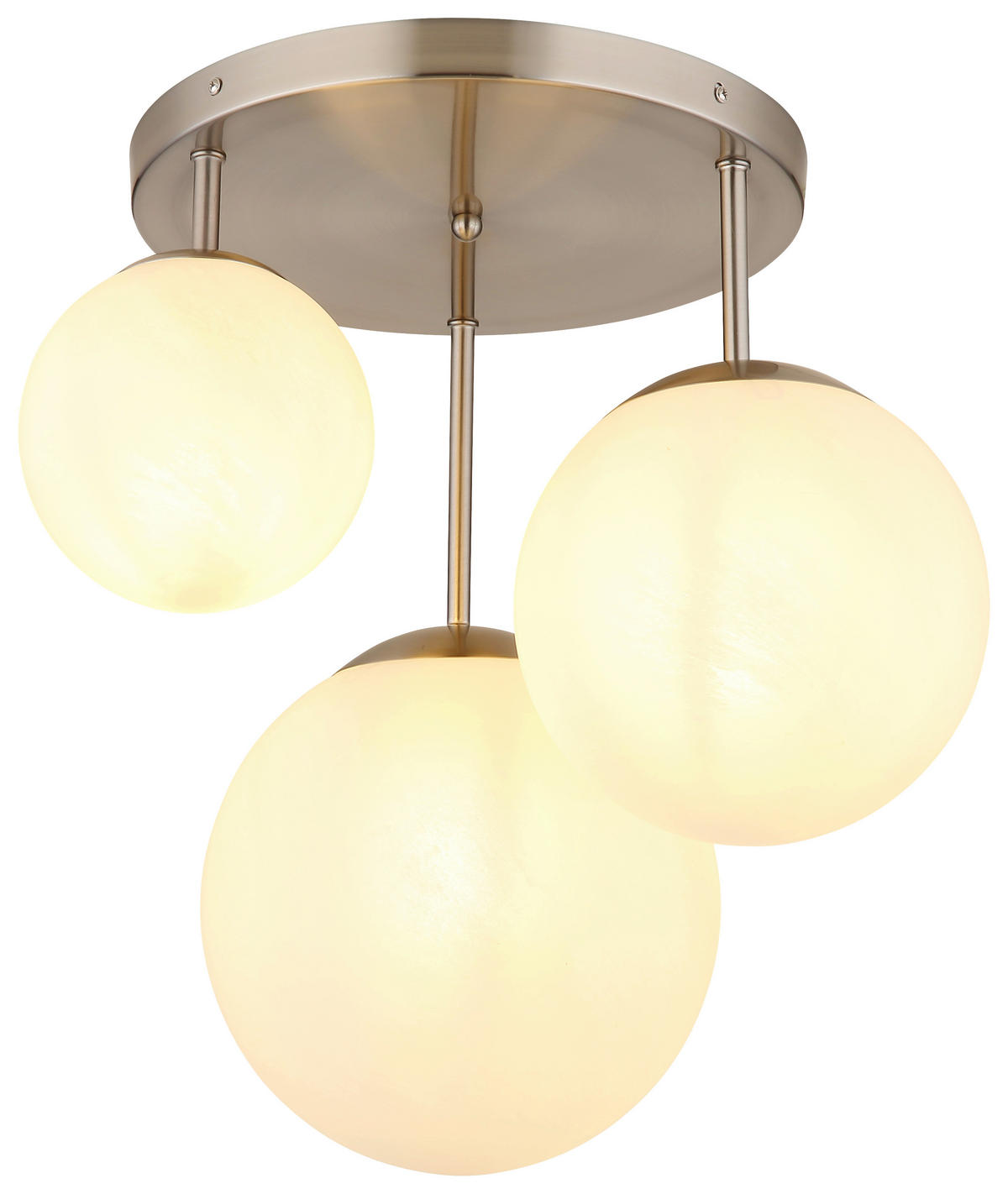 GLOBO Deckenleuchte KOP 60520301 Opal nickel Metall Glas H/D: ca. 44x45 cm E27 4 Brennstellen KOP - nickel/Opal (45,00/44,00cm) - GLOBO