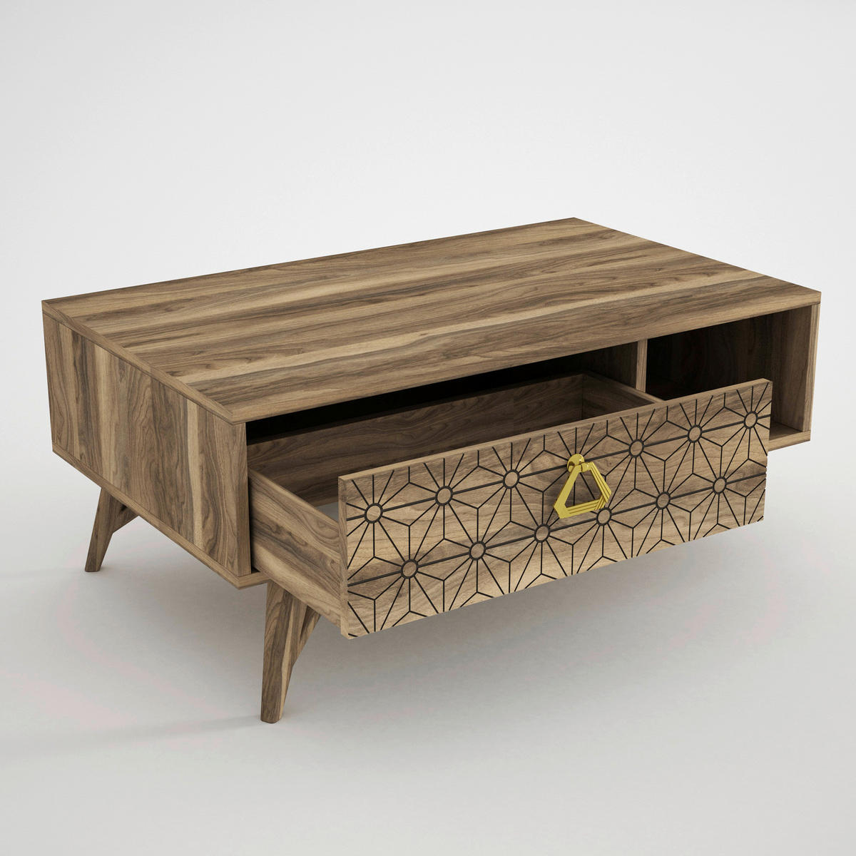 Couchtisch Yakamoz walnuss Nachbildung B/H/T: ca. 90x43,5x60 cm Yakamoz - walnuss (90,00/43,50/60,00cm) - moebel17
