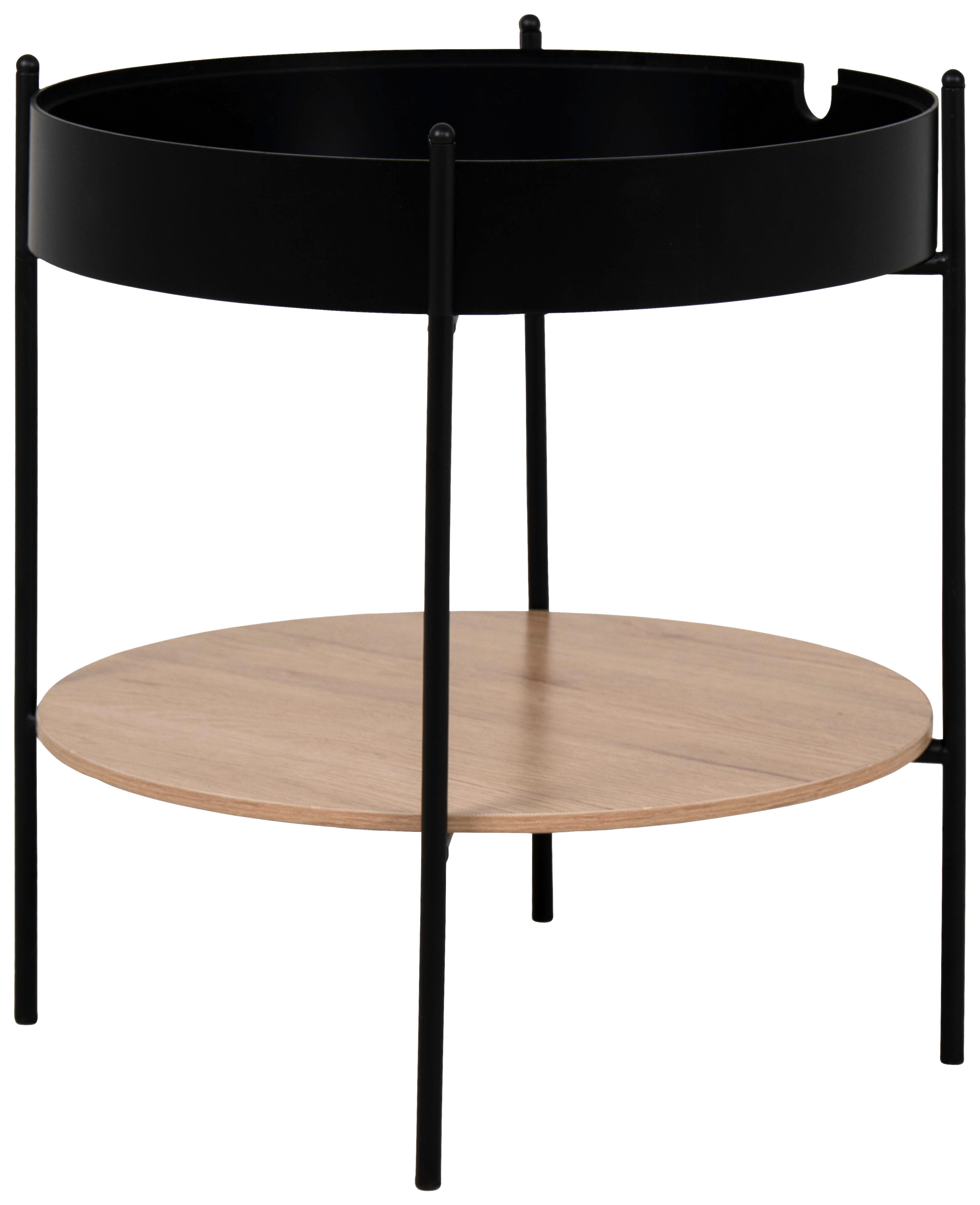 Beistelltisch Trelleborg B/H/T: ca. 48x48x48 cm Trelleborg - Eiche/schwarz (48,00/48,00/48,00cm)