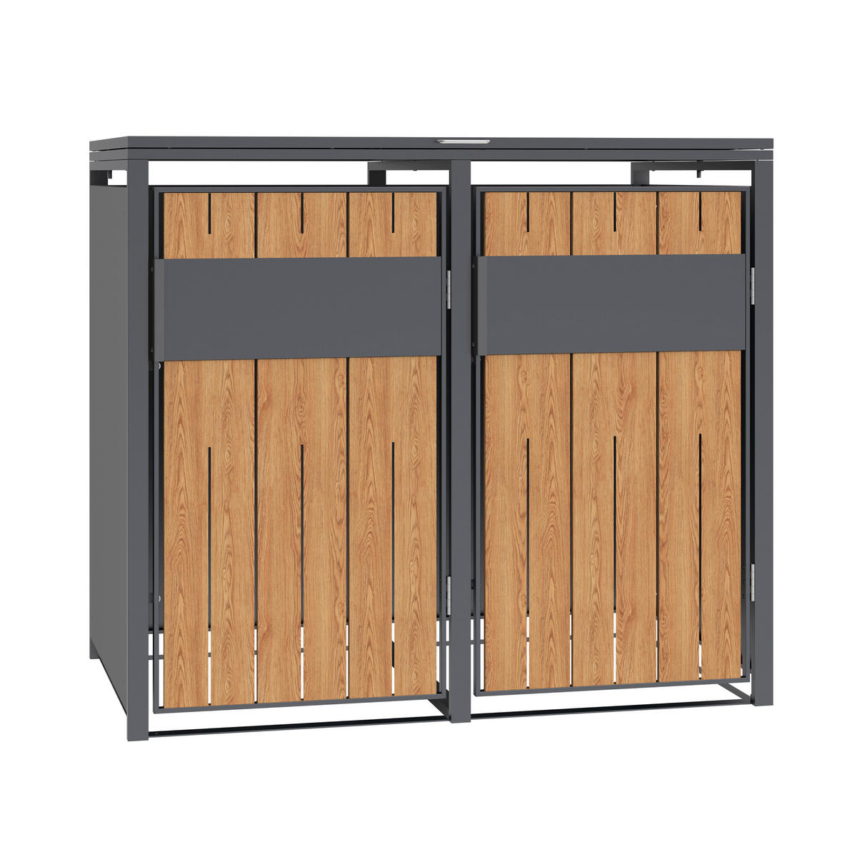 Westmann Mülltonnenbox Varius Holzoptik B/H/L: ca. 132x116x80 cm Varius - Holzoptik (80,00/132,00/116,00cm) - Westmann