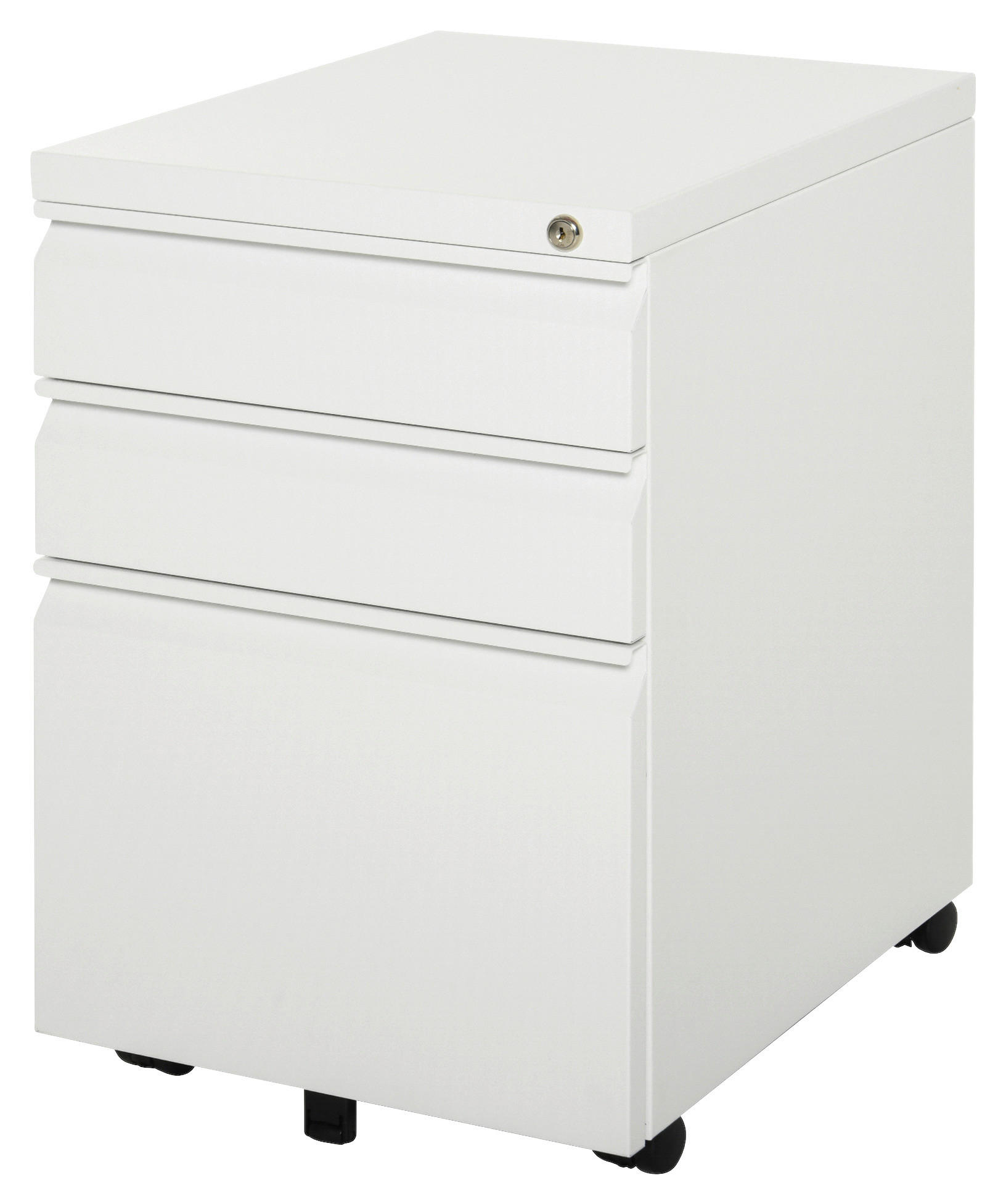 Rollcontainer 924-024WT weiß B/H/T: ca. 39x60x48 cm 924-024WT - weiß (39,00/60,00/48,00cm) - Vinsetto