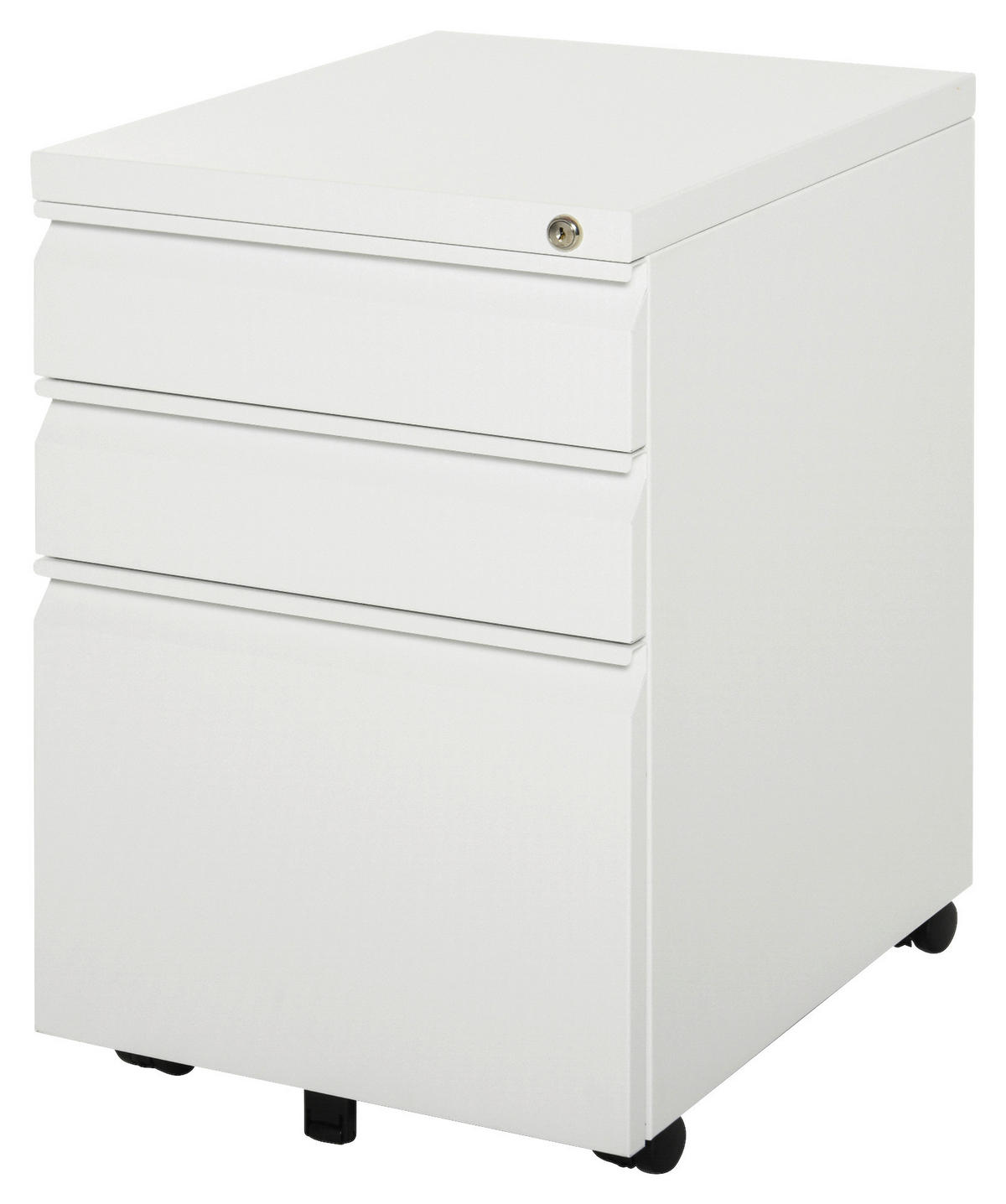 Rollcontainer 924-024WT weiß B/H/T: ca. 39x60x48 cm 924-024WT - weiß (39,00/60,00/48,00cm) - Vinsetto