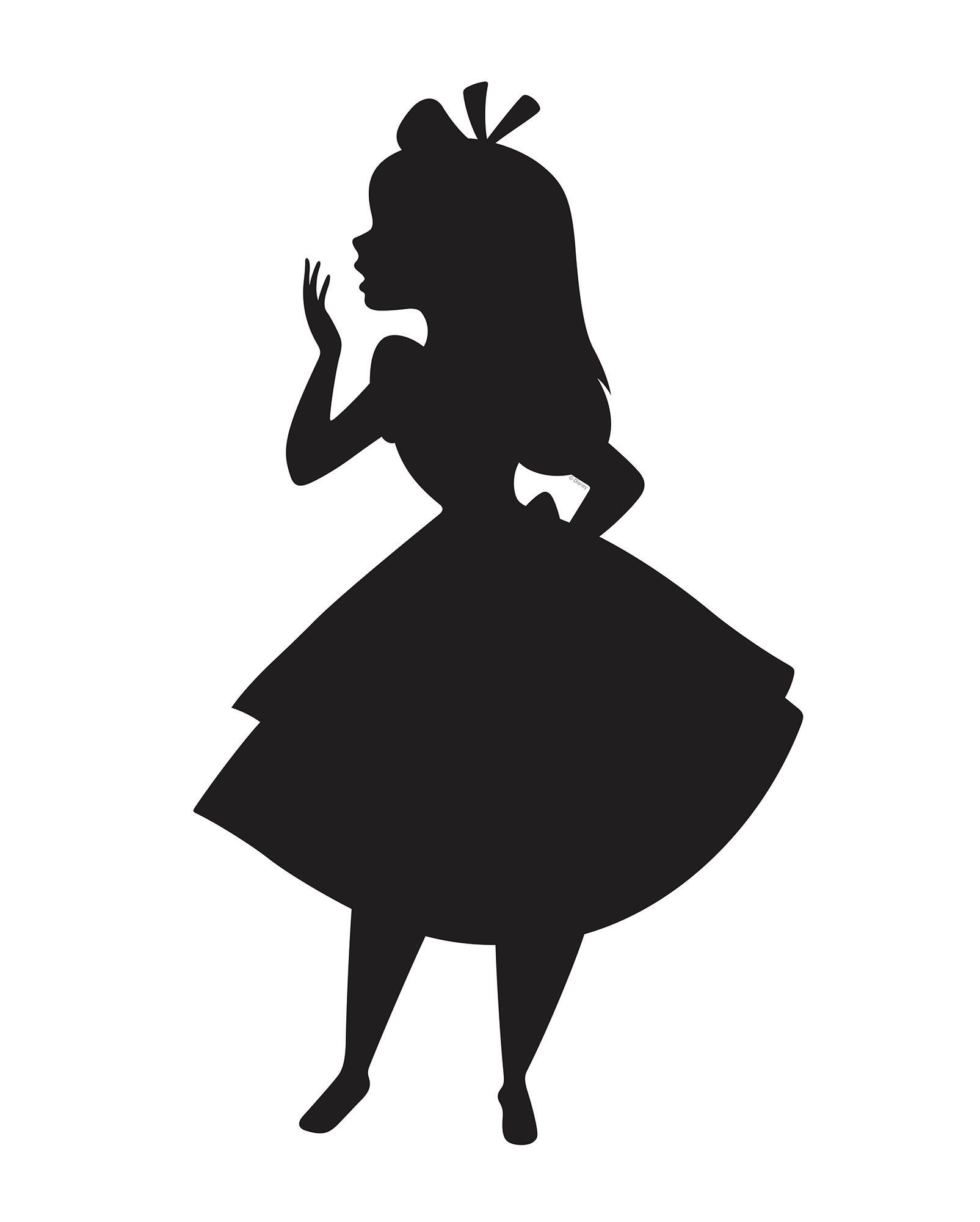 Komar Poster Alice Silhouette Disney B/L: ca. 40x50 cm günstig online kaufen