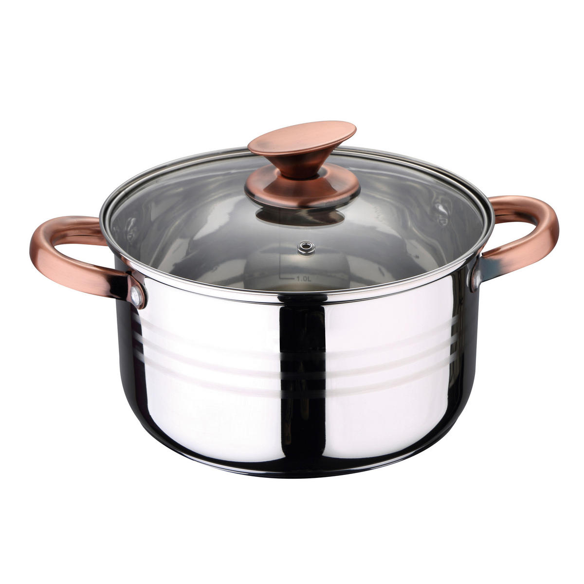 SAN IGNACIO Kochgeschirrset Altea silber Edelstahl 8 tlg. Altea - silber/bronze (29,00/27,00/26,00cm) - SAN IGNACIO