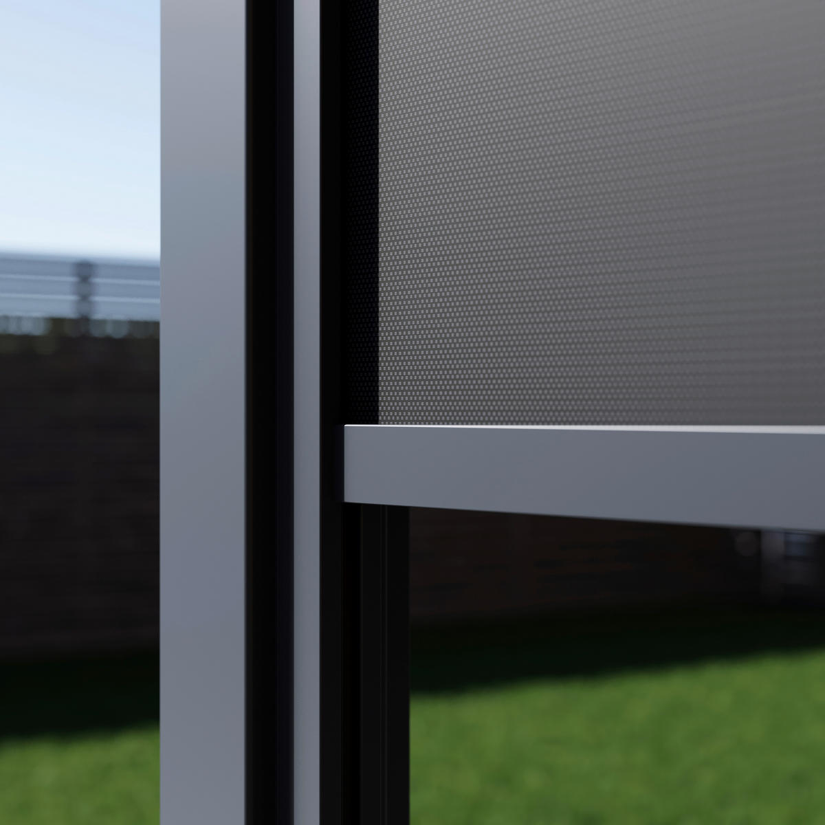 Paragon Outdoor Seitenteil für Pergola Grand Tuscan grau Kunststoff B/H: ca. 340x237 cm Grand Tuscan - grau (340,00/237,00cm) - Paragon Outdoor