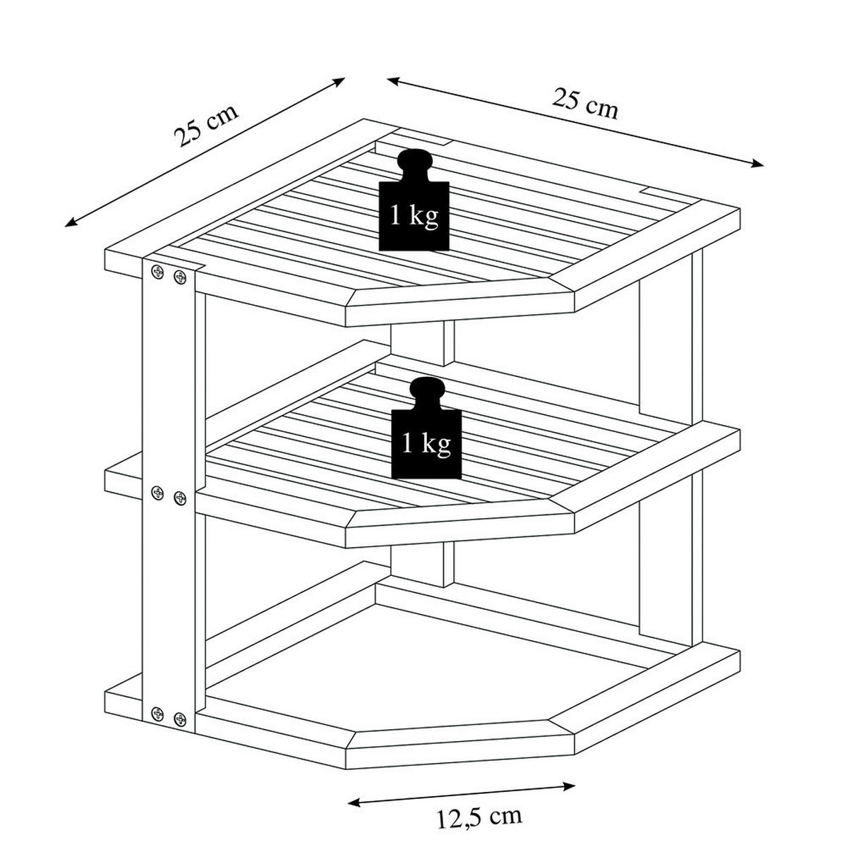 Kesper Kücheneckregal braun Bambus B/H/L: ca. 25x25x28 cm Kücheneckregal - braun (28,00/25,00/25,00cm) - Kesper