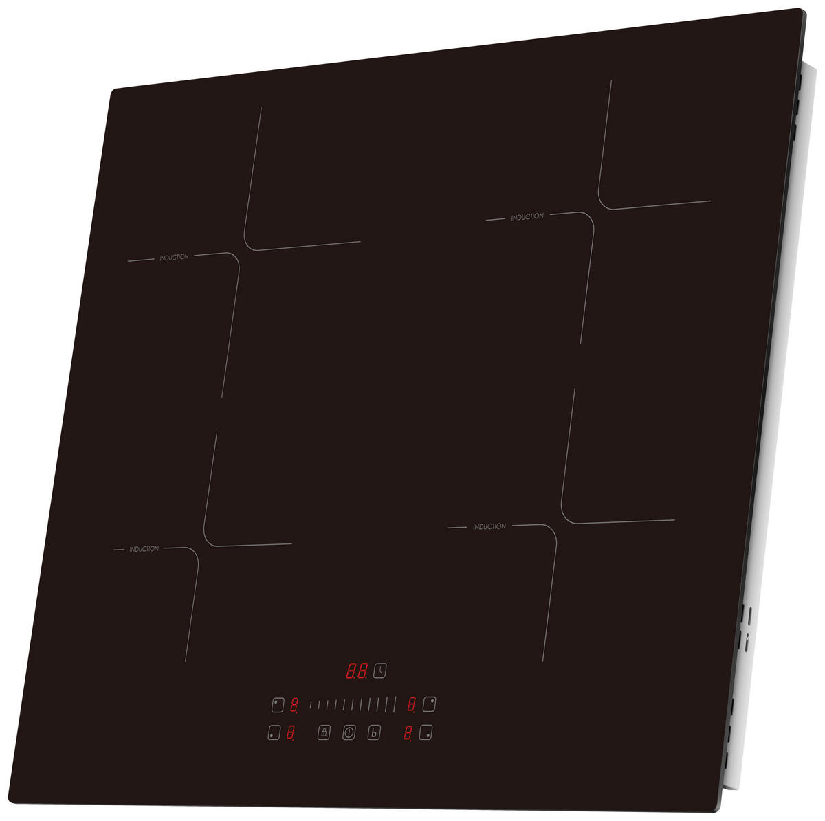 PKM-Möbel Induktions-Kochplatte IN4-SA B/H/T: ca. 59x6,2x52 cm IN4-SA - (59,00/6,20/52,00cm) - PKM-Möbel