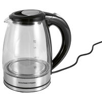 GOURMETmaxx Wasserkocher Wasserkocher_Glas - schwarz (21,00/18,00/22,50cm) - GOURMETmaxx