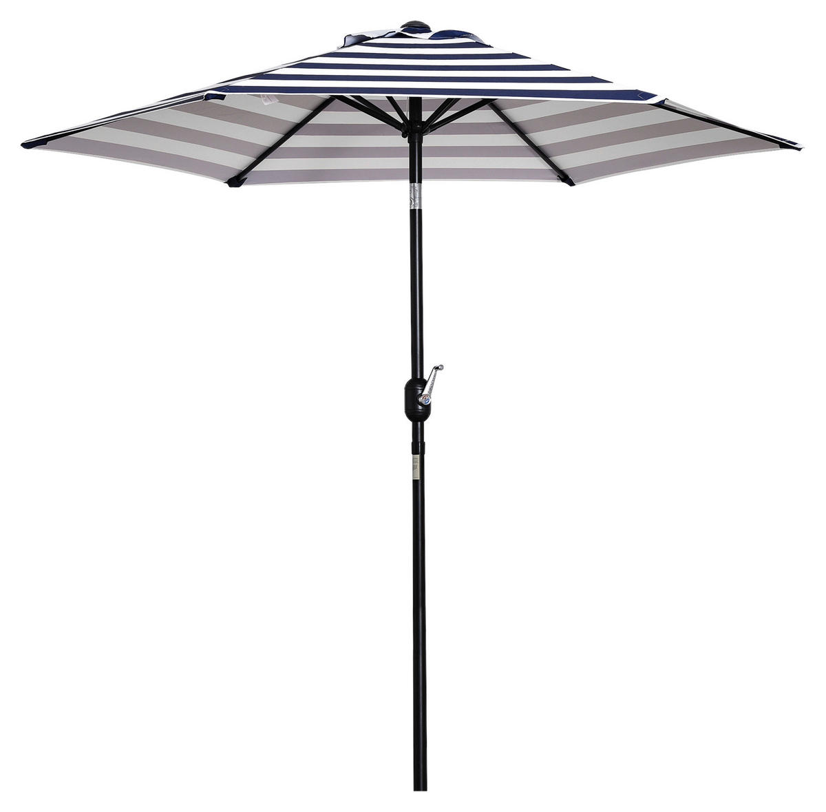 Outsunny Sonnenschirm blau Metall Sonnenschirm - blau/weiß - Outsunny