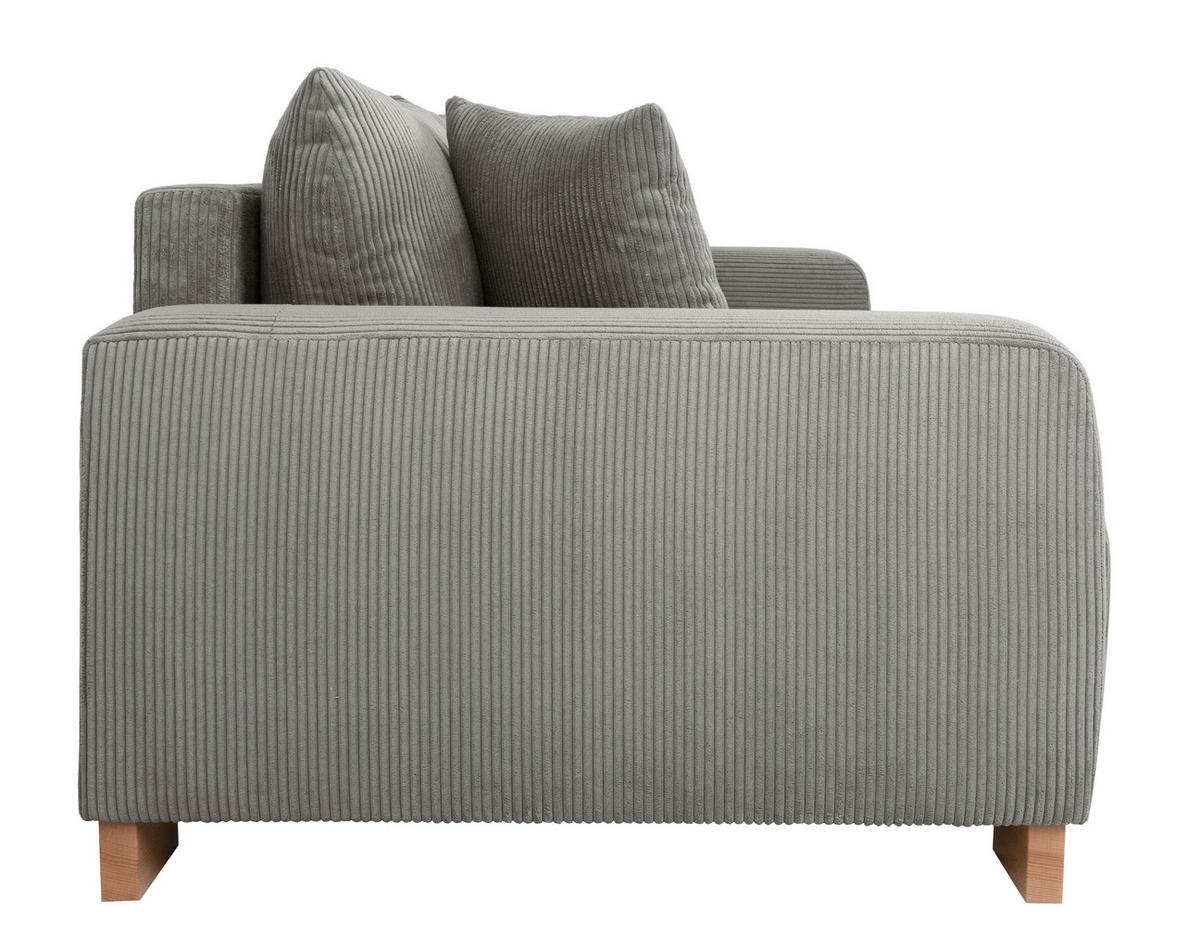 Big Sofa Alpha New dunkelgrau Microfaser B/H/T: ca. 244x85x112 cm Alpha New - buche/dunkelgrau (244,00/85,00/112,00cm)