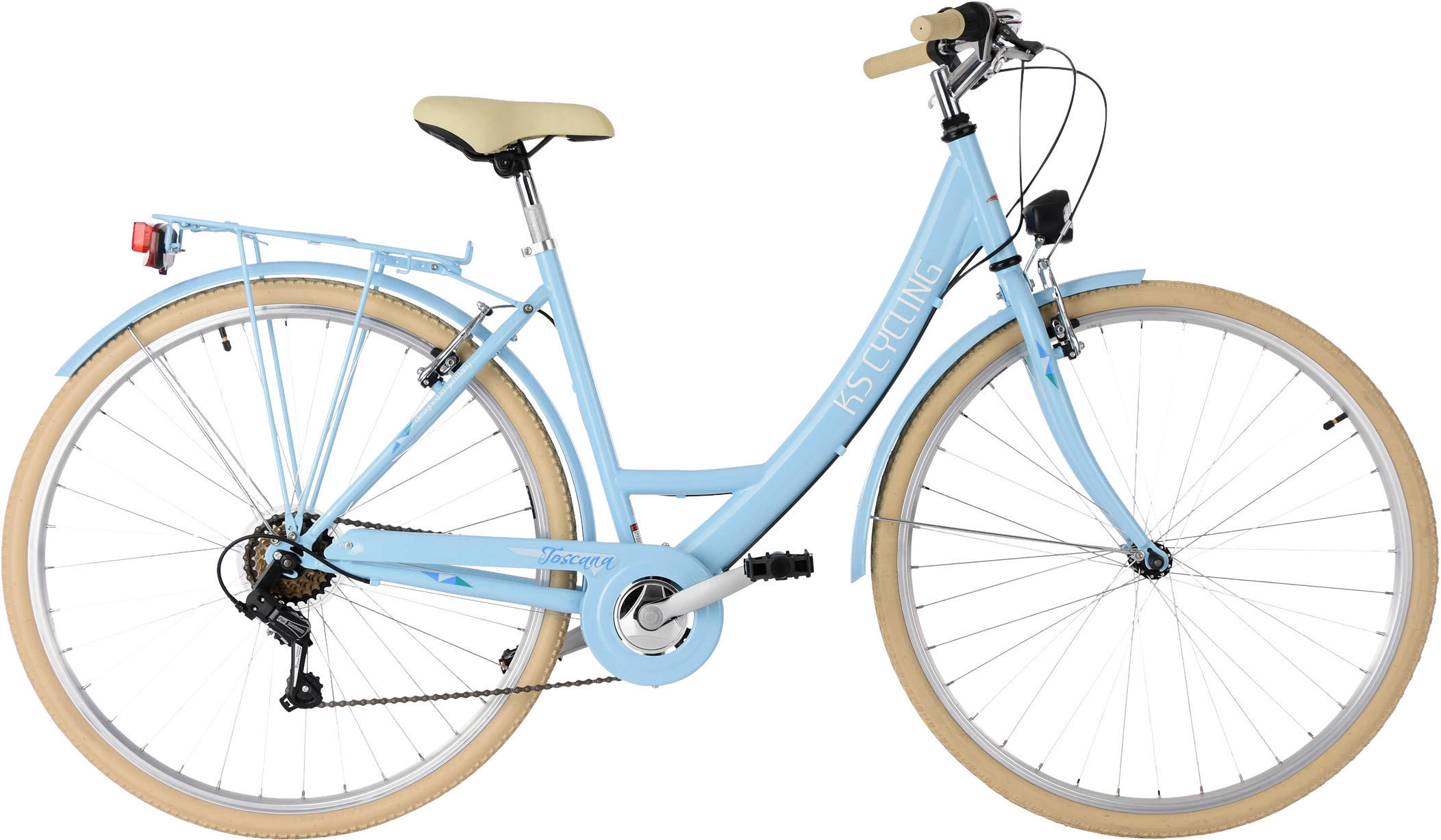 KS-Cycling City-Bike Toscana Toskana 26 Zoll Rahmenhöhe 41 cm 6 Gänge hellblau hellblau ca. 26 Zoll