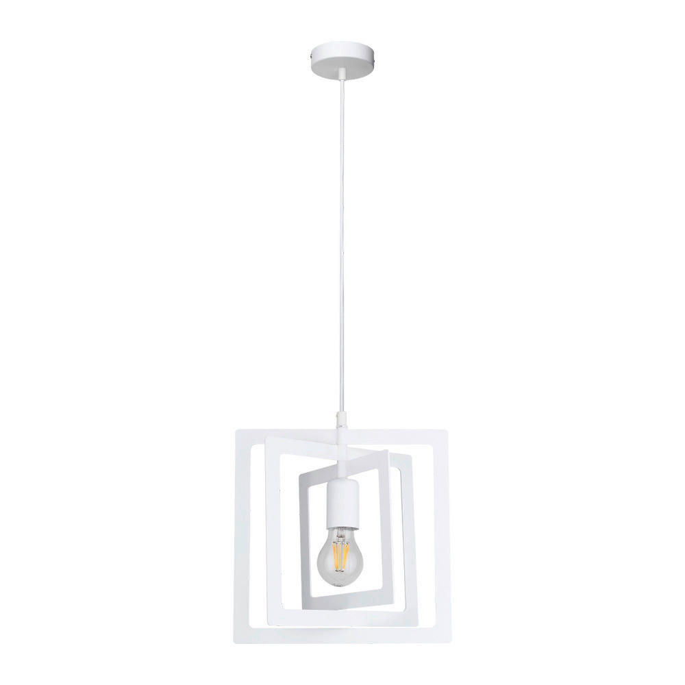 SPOT Light Pendelleuchte 1731102 weiß Metall L/D: ca. 112x28 cm E27 1 Brennstellen Justyna - weiß (28,00cm) - SPOT Light