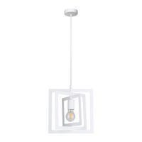 SPOT Light Pendelleuchte 1731102 weiß Metall L/D: ca. 112x28 cm E27 1 Brennstellen Justyna - weiß (28,00cm) - SPOT Light