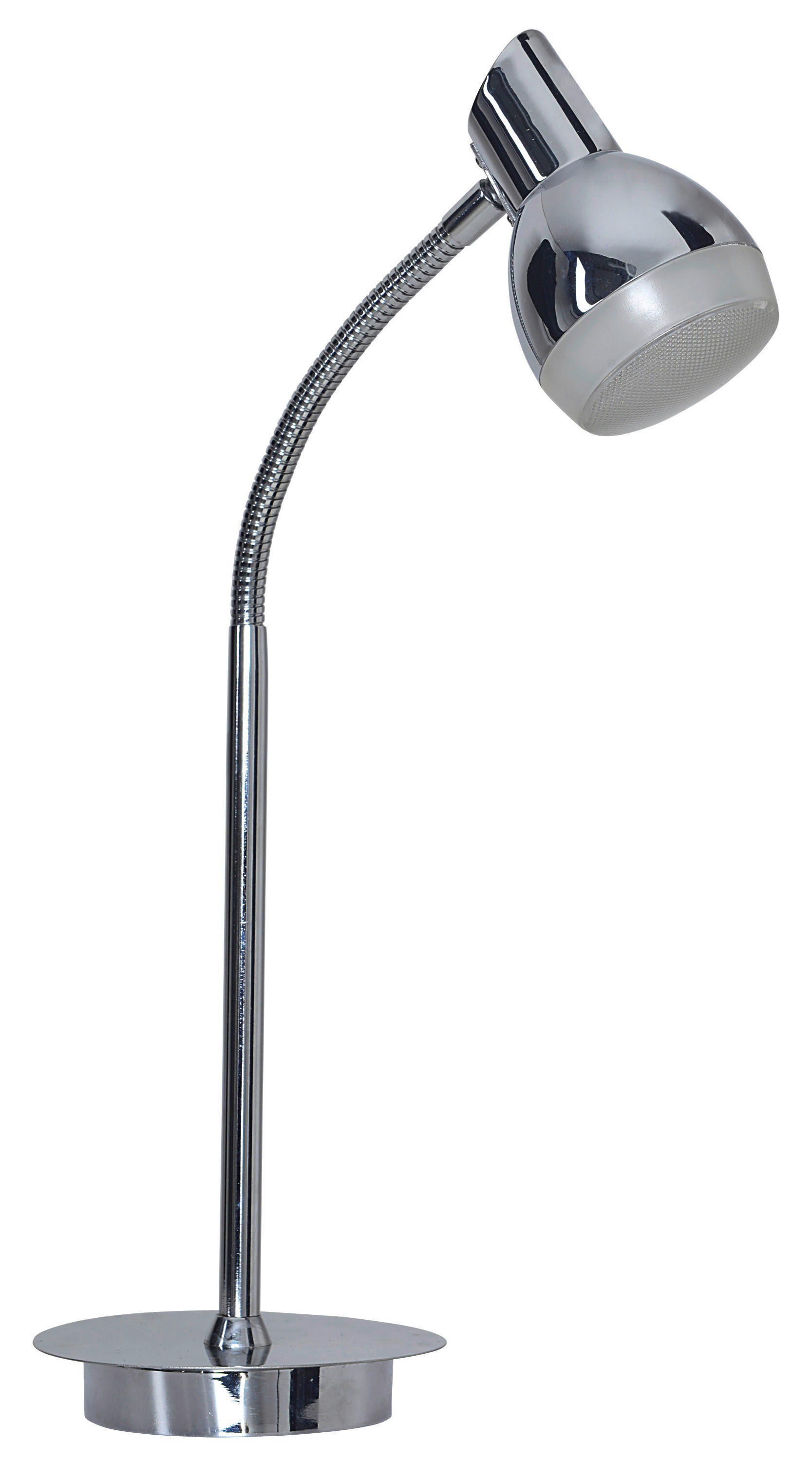 Näve Leuchten LED-Tischleuchte Chrom Kunststoff Metall B/H/T/D: ca. 12x45x12x12 cm