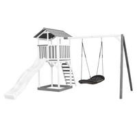 AXI Spielturm Beach Tower weiß B/H/L: ca. 357x242x349 cm Beach Tower - weiß/grau (349,00/357,00/242,00cm) - AXI