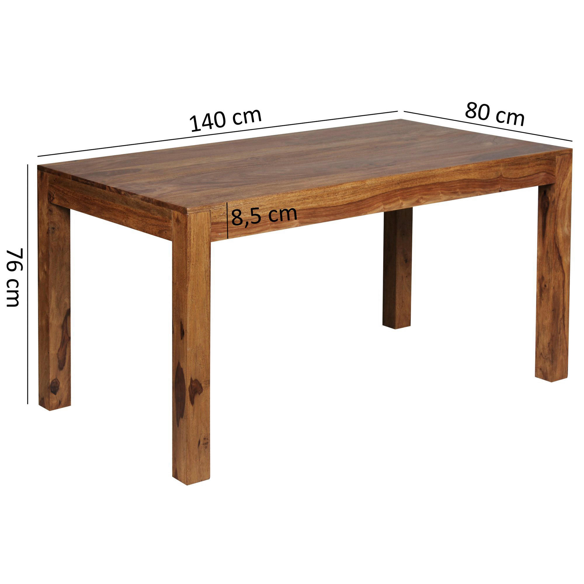 Esstisch natur B/H/T: ca. 140x76x80 cm Esstisch - natur (140,00/76,00/80,00cm) - Wohnling