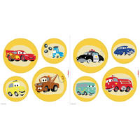 Komar Fenstersticker Cars Ka Chow  Cars Ka Chow B/L: ca. 30x30 cm Cars Ka Chow - (30,00/30,00cm) - Komar