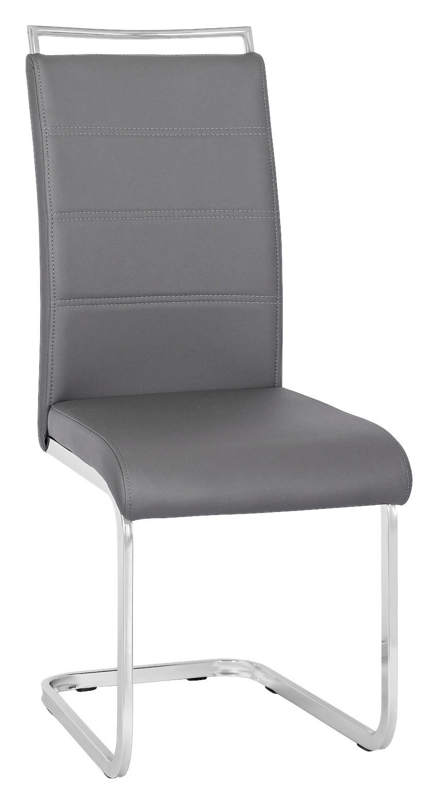 Stuhl LOCA grau Kunstleder B/H/T: ca. 43x102x54 cm LOCA - grau (43,00/102,00/54,00cm) - WIPMEB
