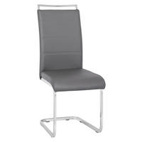 Stuhl LOCA grau Kunstleder B/H/T: ca. 43x102x54 cm LOCA - grau (43,00/102,00/54,00cm) - WIPMEB