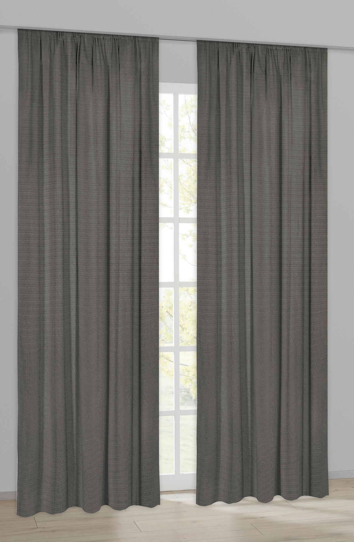 Dekovorhang Leo grau B/L: ca. 135x245 cm Leo - grau (135,00/245,00cm)
