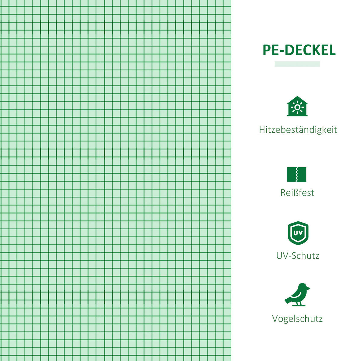 Outsunny Gewächshaus B/H/L: ca. 92x180x92 cm Gewächshaus - grün (92,00/92,00/180,00cm) - Outsunny