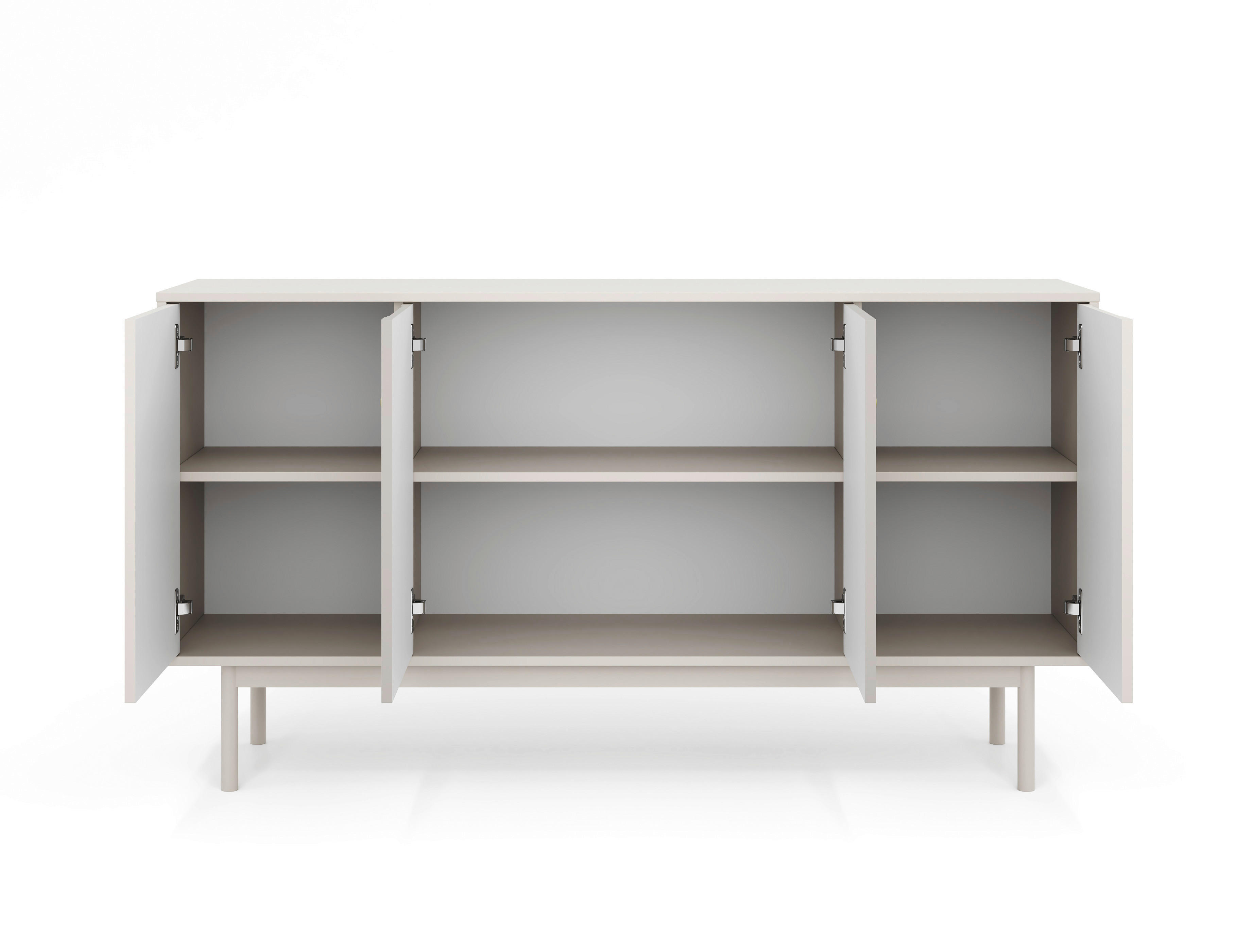 Kommode MAZOMA Eiche Kaschmirgrau Nachbildung gold Optik B/H/T: ca. 154x82x39 cm MAZOMA - gold/Eiche (154,00/82,00/39,00cm) - WIPMEB