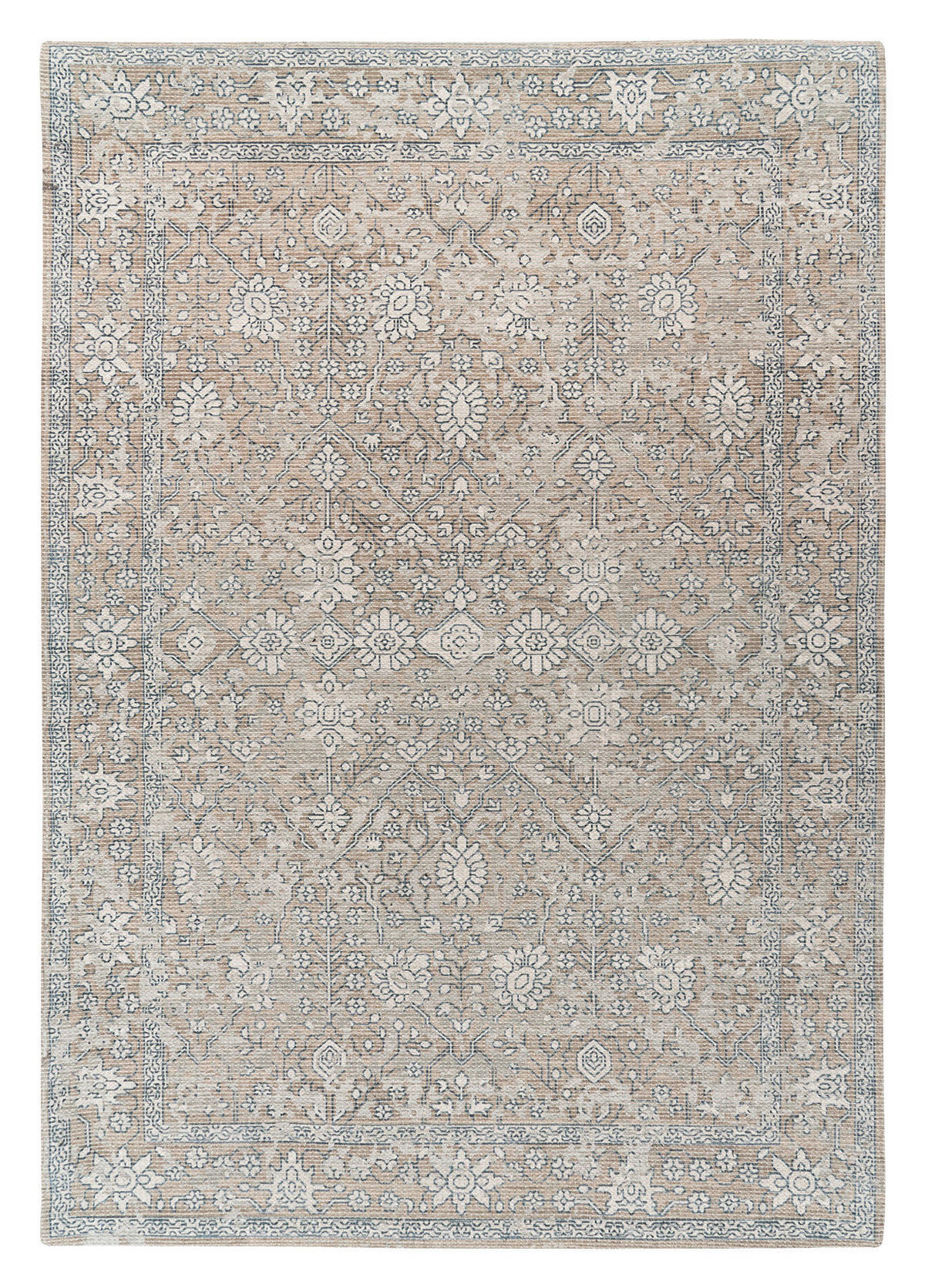 Kayoom Flachflorteppich Perry 125 beige B/L: ca. 80x150 cm Perry 125 - beige/khaki (80,00/150,00cm) - Kayoom