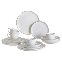 POCOline Kombiservice weiß Porzellan 30 tlg. Kombiservice_Golden_30tlg. - gold/weiß - POCOline