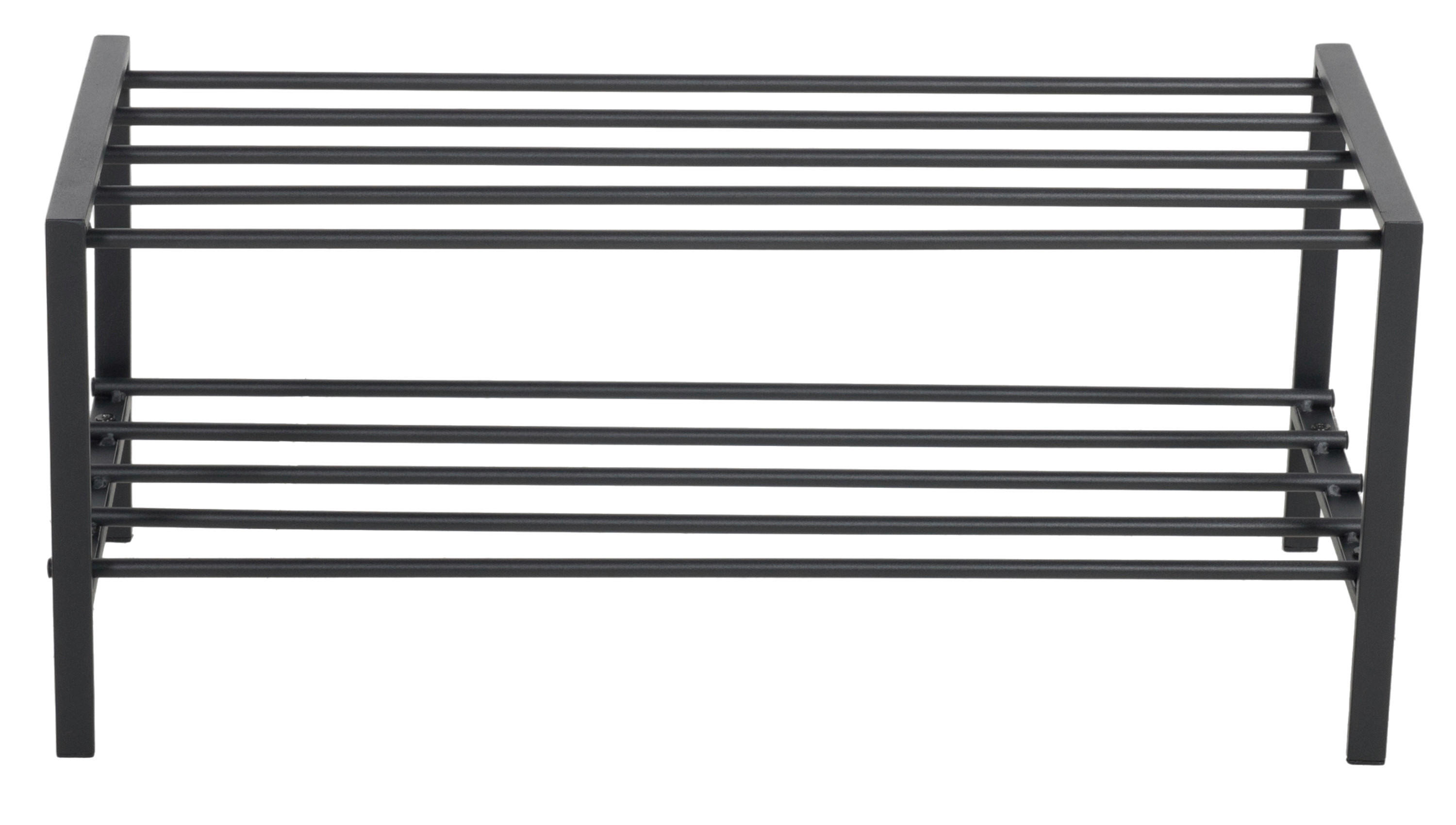 Schuhregal Abby schwarz Metall B/H/T: ca. 70x30x30 cm Abby - schwarz (70,00/30,00/30,00cm)