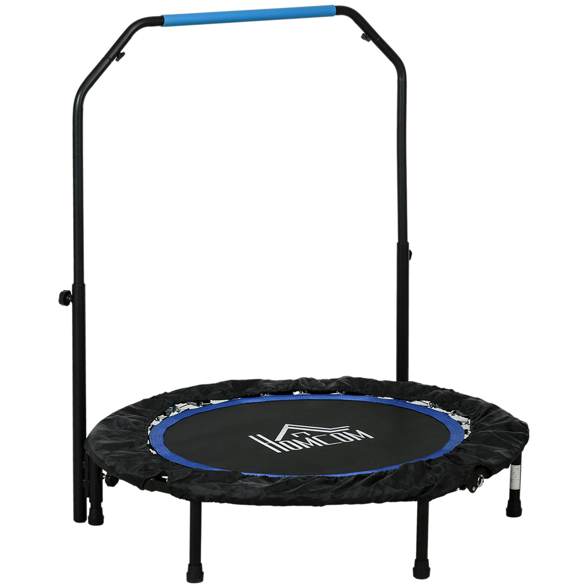 HOMCOM Trampolin schwarz Stahl B/H/L: ca. 102x123x102 cm Trampolin - blau/schwarz (102,00/102,00/123,00cm) - HOMCOM