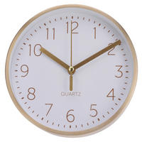 Wanduhr Kupfer Wanduhr Alu - weiß/Kupfer