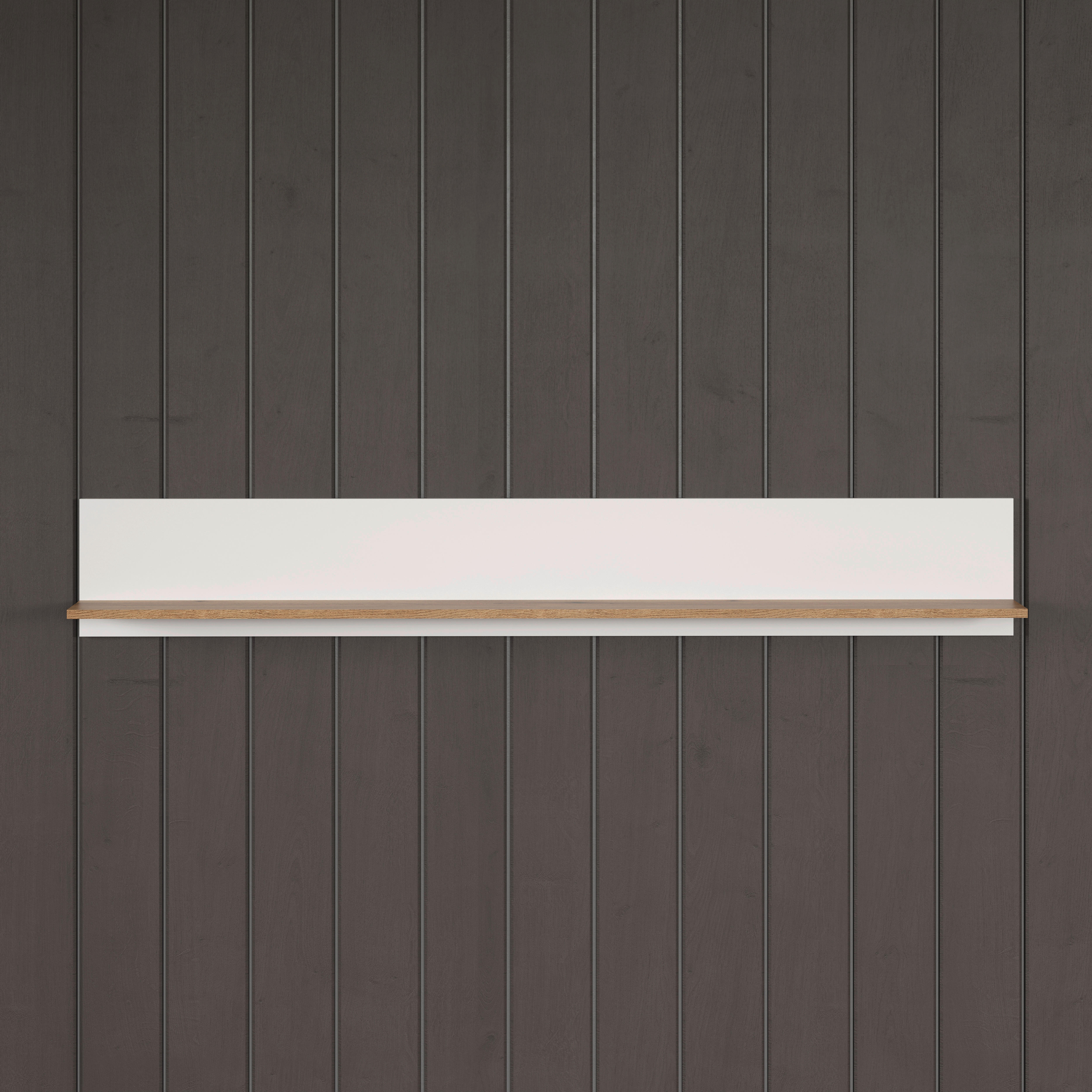 Wandboard Vitoria weiß Eiche Evoke Coast Nachbildung B/H/T: ca. 170x25x18 cm Vitoria - Eiche/weiß (170,00/25,00/18,00cm)