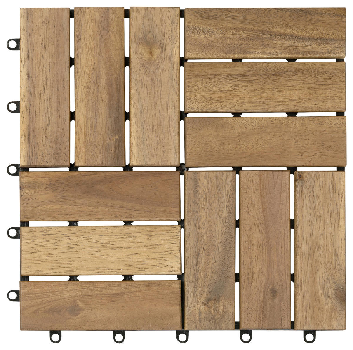 POCOline Terrassenfliese Akazie Akazie B/L: ca. 30x30 cm Akazie - Akazie (30,00/30,00/2,40cm) - POCOline