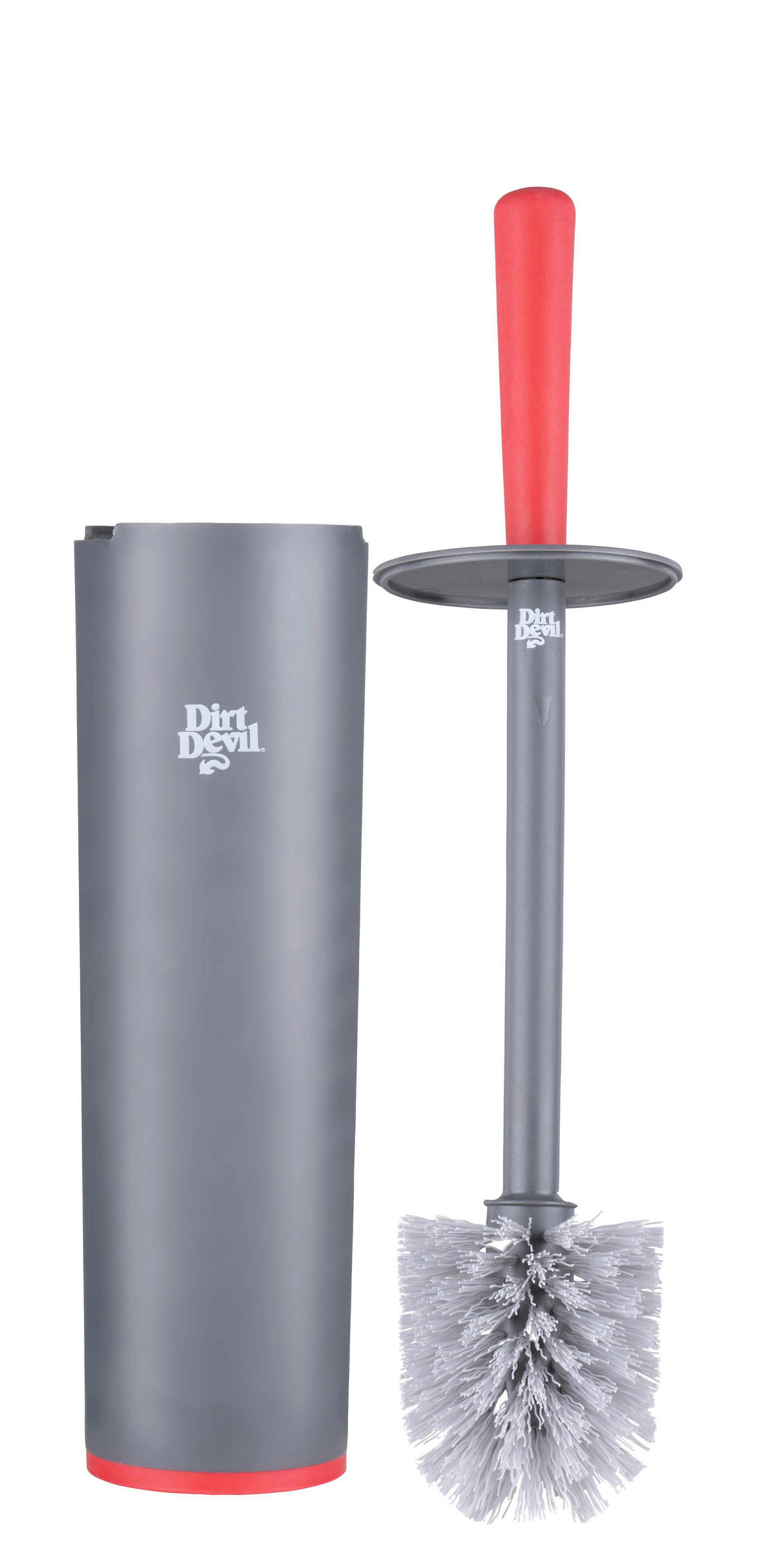 Toilettenbürste grau rot Kunststoff Toilettenbürste_mit_Halterung - rot/grau - Dirt Devil