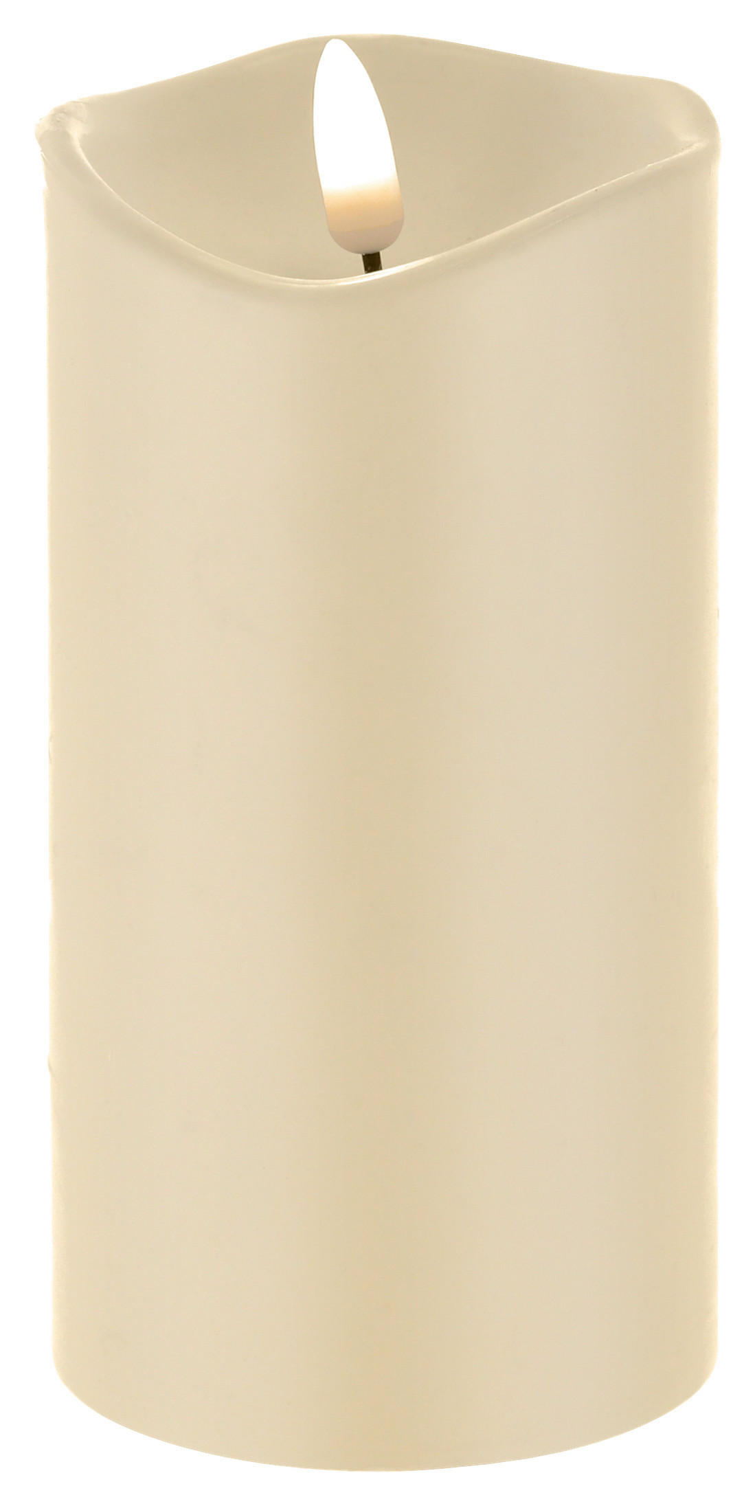 LED-Kerze beige B/H/L: ca. 7,5x15x7,5 cm LED-Kerze_New_Flame - beige (7,50/7,50/15,00cm)