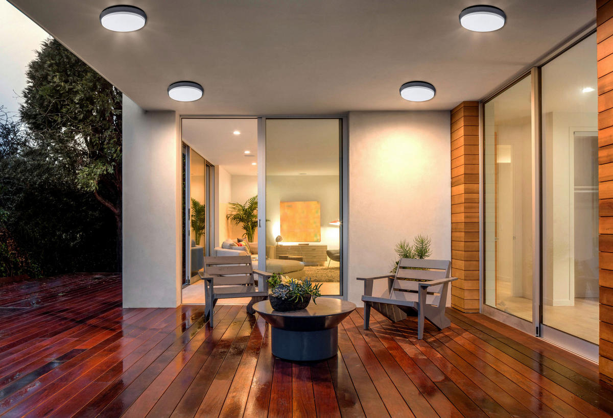 Näve Leuchten LED-Deckenleuchte anthrazit Metall Kunststoff B/H/T/D: ca. 17,5x4,5x17,5x17,5 cm MIO - anthrazit (17,50/4,50/17,50cm) - Näve Leuchten