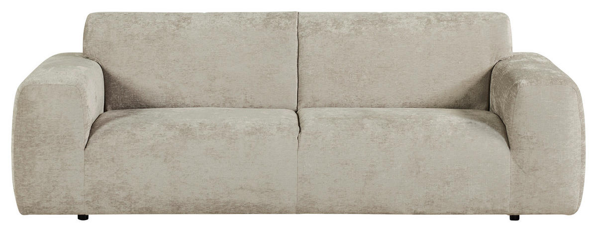 Sofa Ando beige Microfaser B/H/T: ca. 236x78x99 cm Ando - beige/schwarz (236,00/78,00/99,00cm)