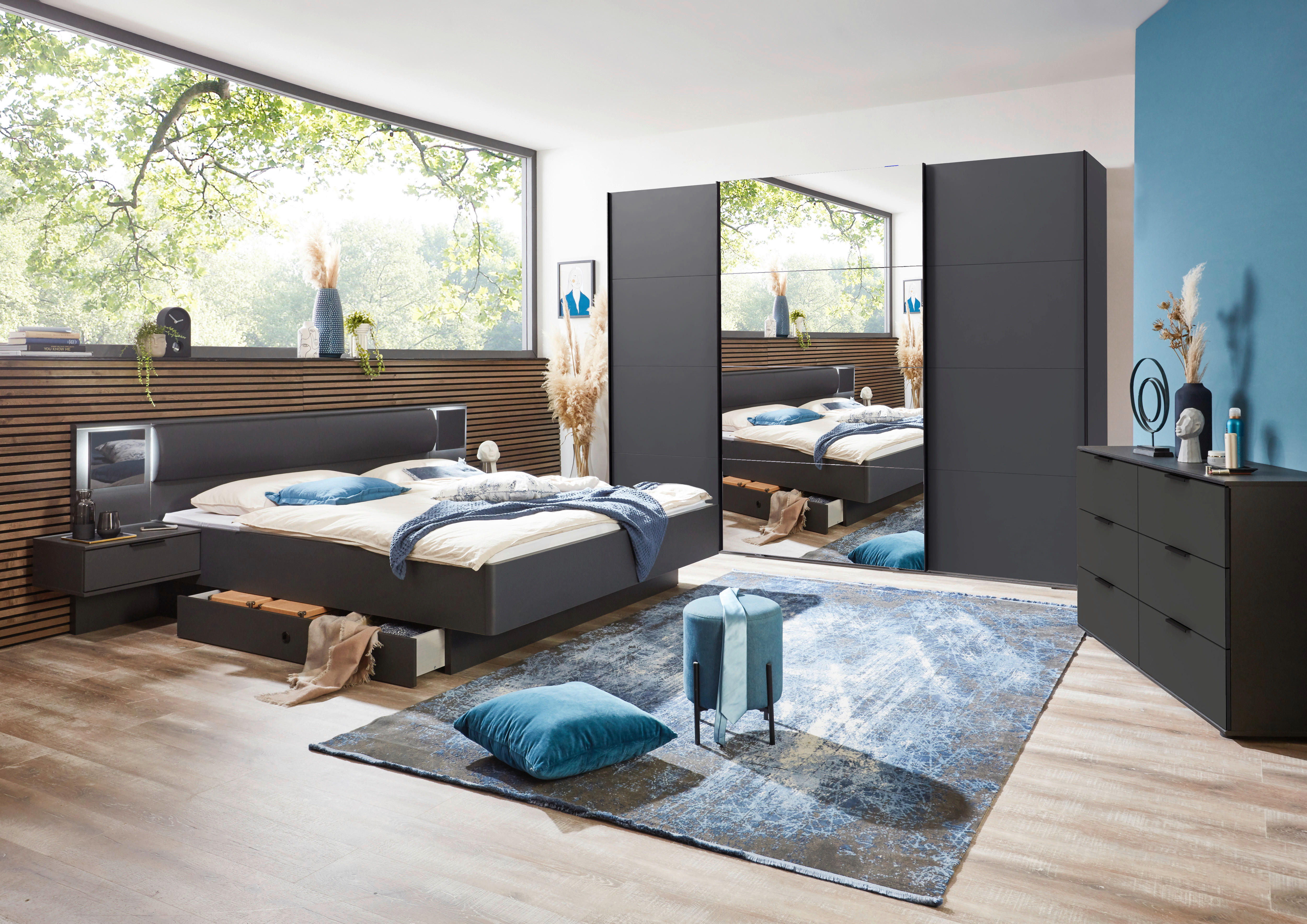 Bettanlage Barcelona Graphit Liegefläche B/L: ca. 180x200 cm Barcelona - Graphit (180,00/200,00cm)