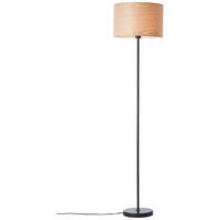 Brilliant Stehleuchte Romm 93140/76 natur schwarz Holz Metall H/D: ca. 161,5x38 cm E27 1 Brennstellen Romm - natur/schwarz (38,00/161,50cm) - Brilliant