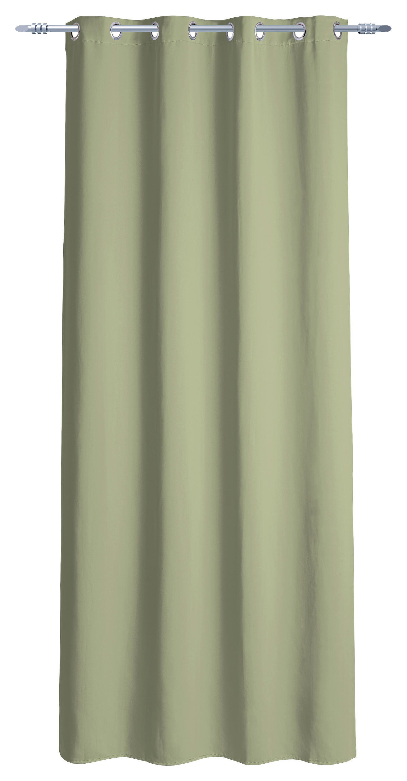 Thumbnail - Ösenvorhang Verona grün B/L: ca. 140x245 cm