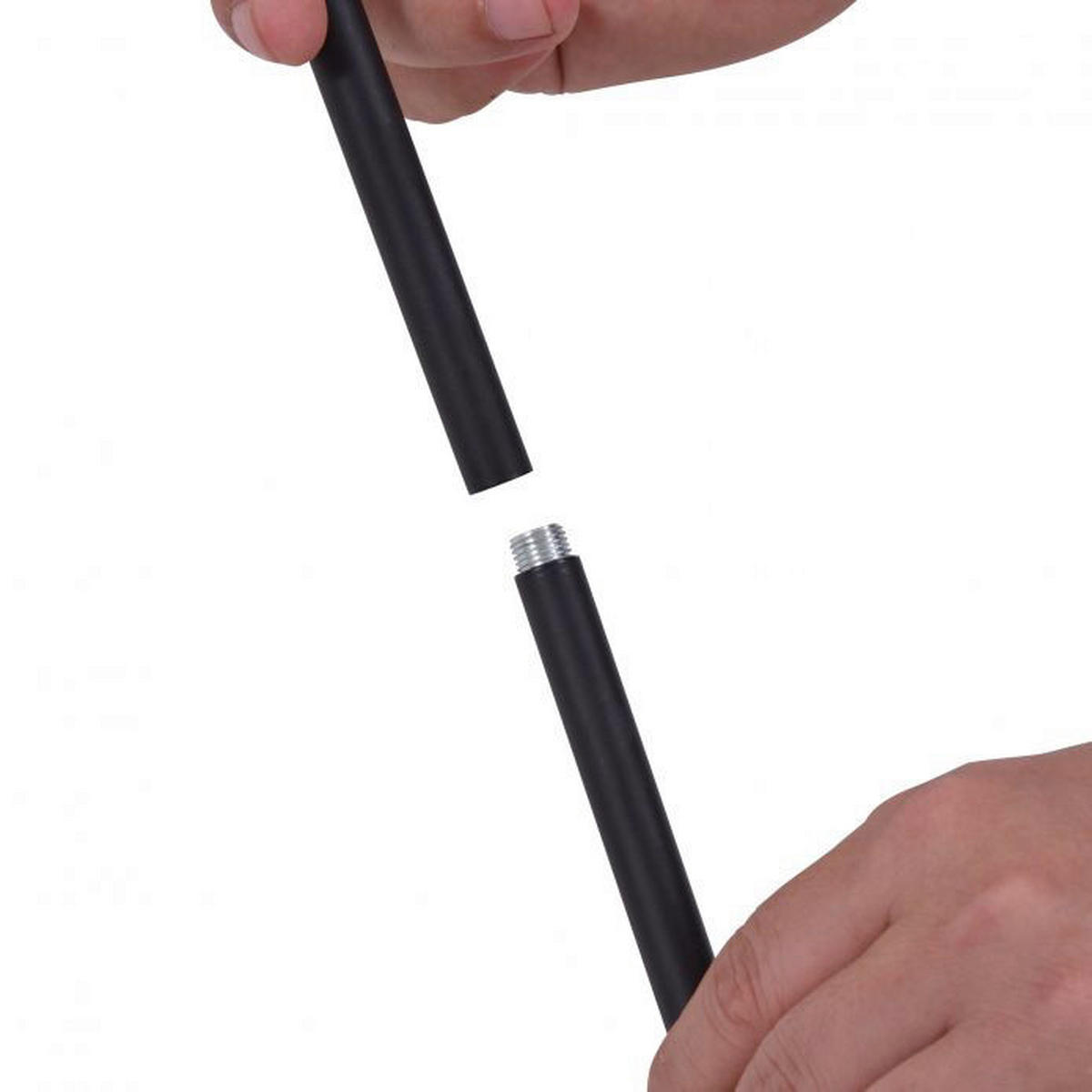 HOMCOM Tripod Stehleuchte B31-111V01BK Tripod schwarz Stoff Metall B/H/L: ca. 48x156x48 cm E27 1 Brennstellen Tripod Stehleuchte B31-111V01BK - schwarz (48,00/48,00/156,00cm) - HOMCOM