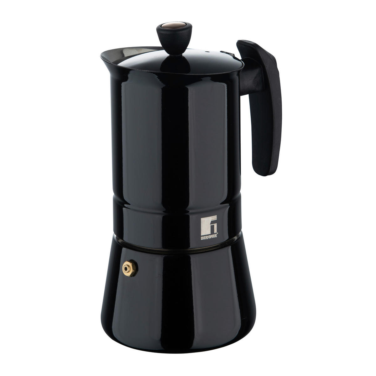 BERGNER Kaffeemaschine schwarz Edelstahl B/H/L: ca. 10,4x20,3x13,1 cm COPPER - schwarz (13,10/10,40/20,30cm) - BERGNER