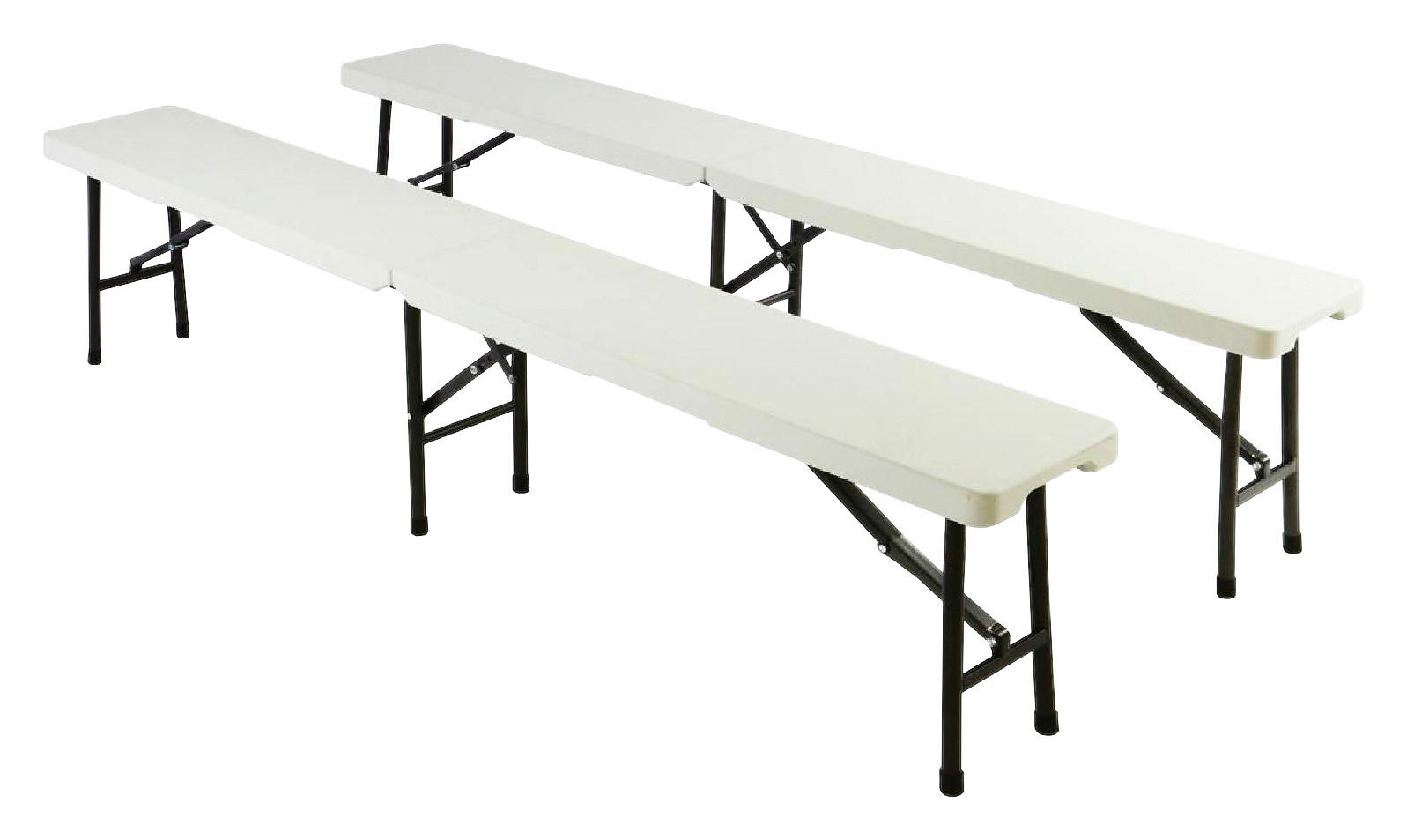 VCM Klappbank weiß Kunststoff B/H/L: ca. 25x41x180 cm Klappbank - weiß (180,00/25,00/41,00cm) - VCM