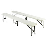 VCM Klappbank weiß Kunststoff B/H/L: ca. 25x41x180 cm Klappbank - weiß (180,00/25,00/41,00cm) - VCM