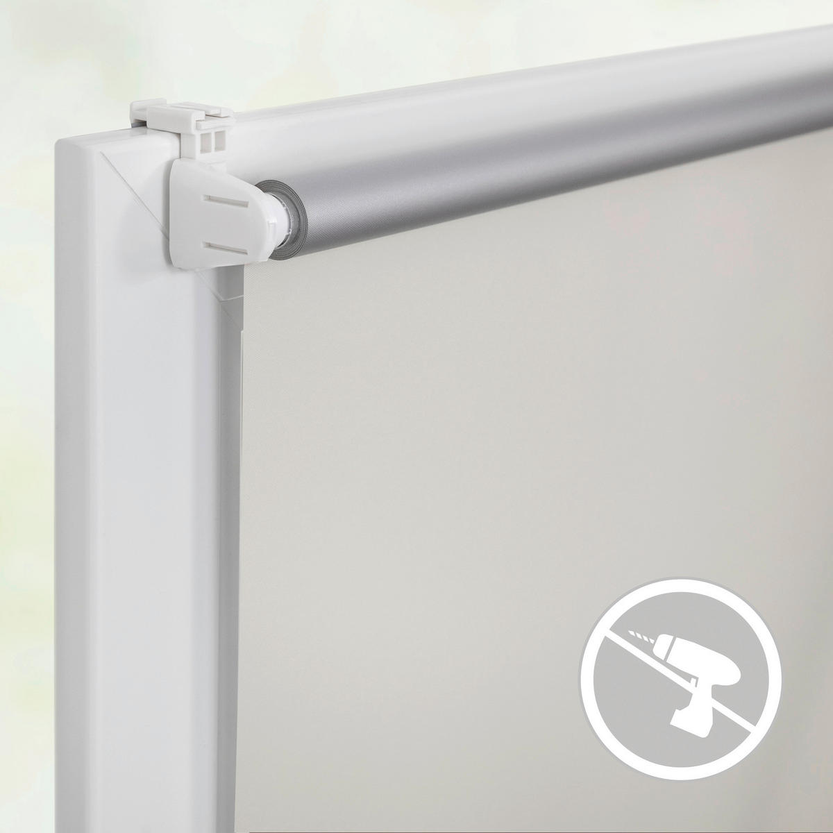 Thermo Klebe-/Klemmrollo Verdunklungsqualität weiß B/L: ca. 40x150 cm Rollo_schnurlos_Thermo_VD_Klemmfix - weiß (40,00/150,00cm) - LICHTBLICK