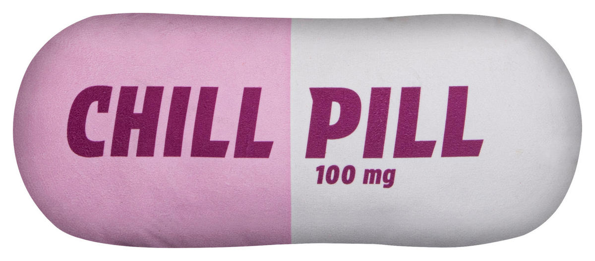 Dekokissen Chill Pill Chill Pill - pink/weiß (35,00/15,00cm) - POCOline